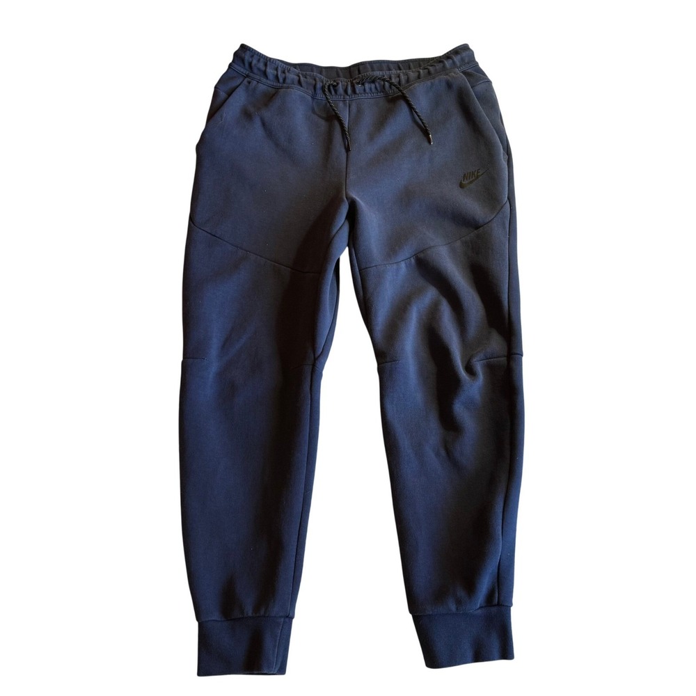 Men's Nike Tech Fleece Sweatpants‎ Joggers Zip Pocket Navy Blue Size Large
